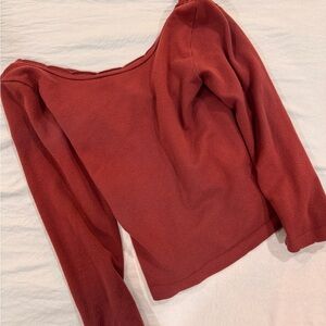 Anthropologie Maroon Long Sleeve Top